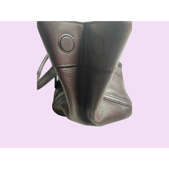 Coach 1881 Rowan Satchel Leather Shoulder Bag Vintage Crossbody Dark Purple Bag - Picture 5 of 7